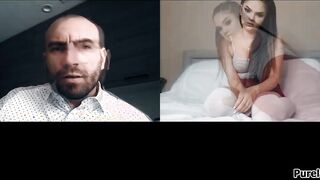 Stepteen spanks n fingers shaved pussy on webcam ifo stepdad