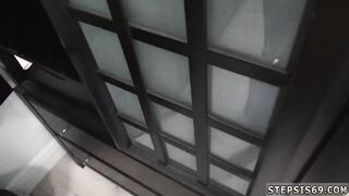Blonde stepsis pov blowjob and cum swallow