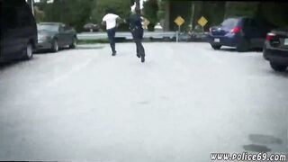 Caught black street racer gets a blowjob