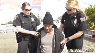 Horny milf cops orgasmic riding black dick