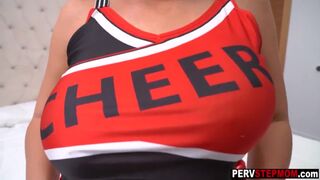 Horny big tits MILF cheerleader stepmom horny fuck and stepsons hard cock