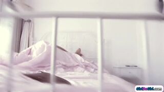Brunette time traveled and is pussy licked by young stepmom