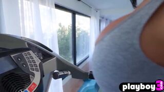Busty Asian MILF August Taylor fucked so hard after workout and blowjob