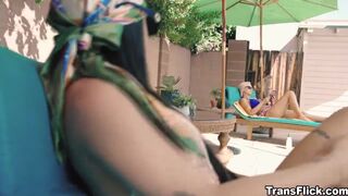 Milf Kenzie Taylor sucks TS Eva Maxims big she dick