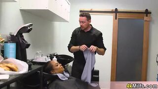 MILF boss Bridgette B orders her employee to fuck her nex to ther client