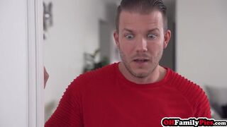 Nice and horny big ass Latin teen stepsister Aria Valencia rode big dildo