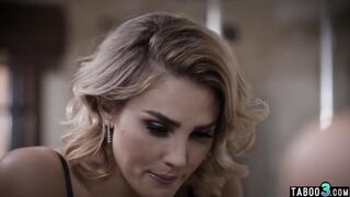 Bisexual blondies Kenna James and Kenzie Anne sharing a big black cock